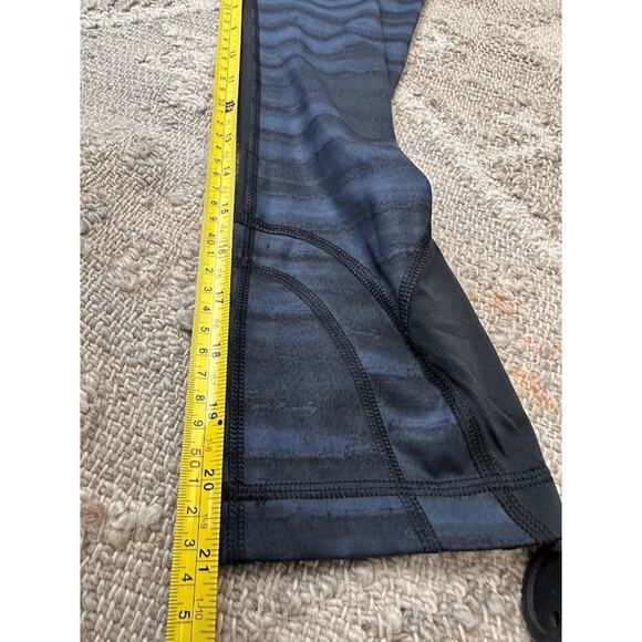 Lululemon Womens Navy Black Run Inspire Top Speed Crop Leggings Size 4 - Picture 12 of 12